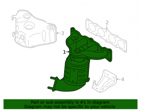 Exhaust manifold with catalytic converter Kia Optima 16-