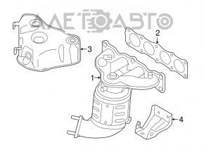 Exhaust manifold with catalytic converter Kia Optima 16-