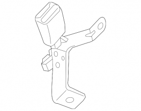 Volvo XC60 18-25 rear right seat belt latch, black, with sensor