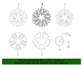 Wheel disk R18 Lexus ES250 ES300h ES350 19-23
