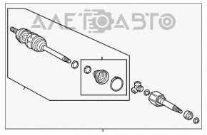 Front right half shaft drive Lexus RX350 16-22 FWD with bracket