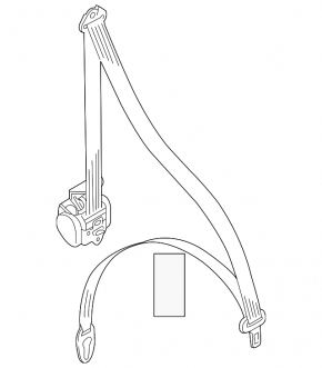 Audi A6 C7 12-18 passenger seat belt with squib, beige