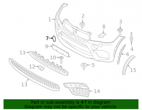 BMW X5 F15 14-18 M Front Bumper Tow Hook Cap