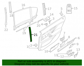 Door frame trim rear left front BMW 7 G12 16-19 side