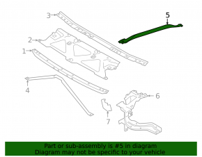 Right strut brace BMW 5 G30 18-20 4.4T