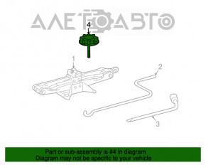 Lexus RX350 RX450h 10-15 Spare Tire Mount