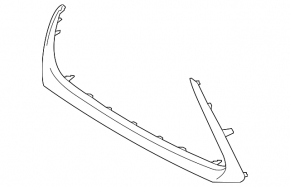 Lexus CT200h 14-17 Chrome Front Bumper Lower Grille Molding