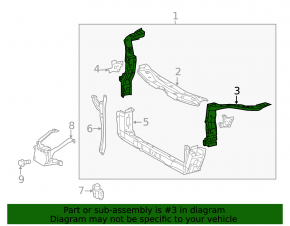 Left eyelash TV bracket for Toyota Avalon 13-18