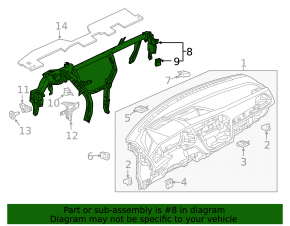 Reinforced under-dash pipe for VW Tiguan 18-24