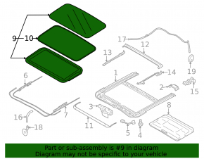 Subaru XV Crosstrek 18-23 Sunroof Glass