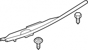 Seal wing hood-wing left Infiniti Q50 14-20 front