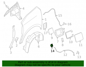 BMW i3 14-21 Charging Port Door Actuator with Cable