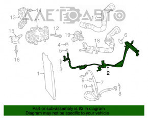 Air conditioner tube heater-condenser Dodge Dart 13-16 2.0 2.4