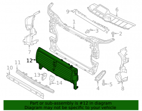Audi Q5 80A 20-24 MHEV, PHEV radiator deflector blinds without motor