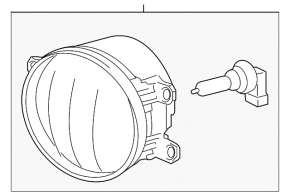 Right fog light for Lexus GX460 10-13 pre-rest