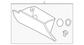 Kia Optima 11-15 black glove compartment