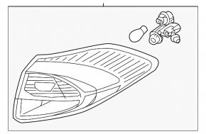 Light outer wing right Hyundai Tucson 16-18 LED