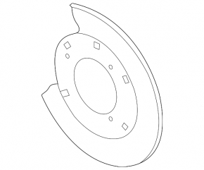 Brake Disc Cover Rear Left Porsche Cayenne 958 11-17