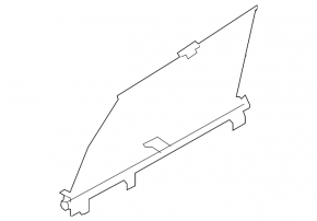 Black rear left door curtain for Porsche Macan 15-24