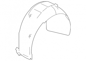 Rear left mudguard Porsche Panamera 14-16