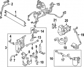 Kia EV6 22-26 air conditioner condenser radiator