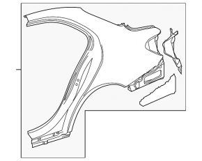 Quarter wing rear left Mercedes W213 E 17-20