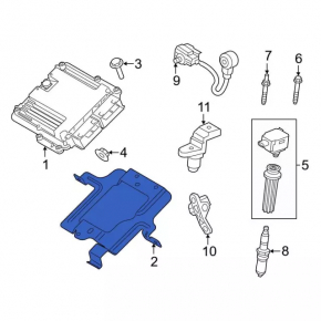ECU bracket engine computer Ford Explorer 13-19 3.5