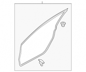 Front left door seal Mazda 6 18-21