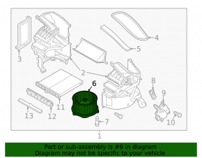 Motor fan heater Mazda 6 13-21