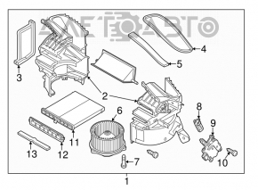 Motor fan heater Mazda 6 13-21