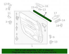 Glass seal inner front left Mazda CX-5 17-25