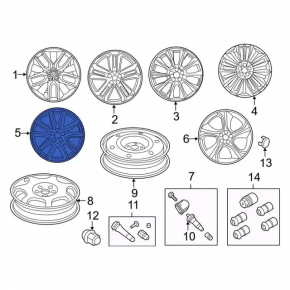 Wheel disk R20 Ford Edge 15-type 2, light curb