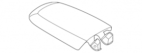 Central console armrest Ford Escape MK4 23- leather black with red stitching