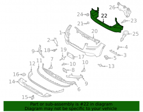 Front Bumper Reinforcement Ford Escape MK4 23- USA Without Tow Hook