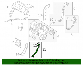 Audi A3 22-26 turbo oil drain pipe