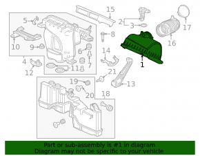 Upper Air Filter Housing Cover Honda Civic X FC 16-21 2.0