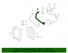 Oil cooler return pipe upper BMW X5 E70 07-13