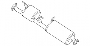 Exhaust line middle part Nissan Pathfinder 13-15 hybrid