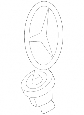 Mercedes W213 E 17-20 Luxury Hood Emblem