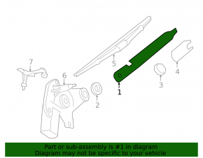 Rear wiper arm Mercedes X164 GL W164 ML