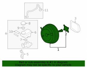Subaru Outback 15-17 Vacuum Booster