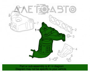 Exhaust manifold with catalytic converter Kia Optima 16-20