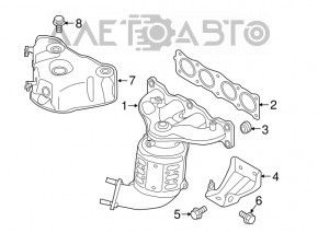 Exhaust manifold with catalytic converter Kia Optima 16-20
