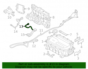Thin power cable for Nissan Leaf 11-12