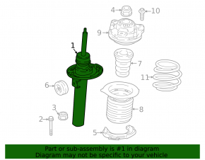 Front left shock absorber BMW 4 G22 G26 21-25 430i, AWD