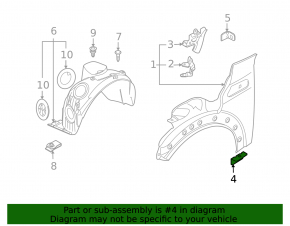 Fender Bracket Lower Front Right Mini Cooper Clubman R55 07-14