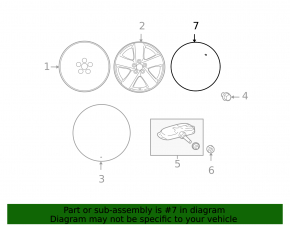 Center cap for Lexus LS460 LS600h 07-12 R19 disk