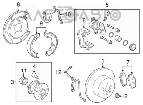 Brake Disc Cover Rear Right Lexus ES300h ES350 13-18