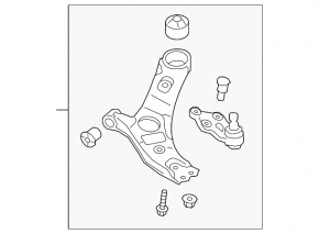 Lower control arm front right Kia Sorento 10-15