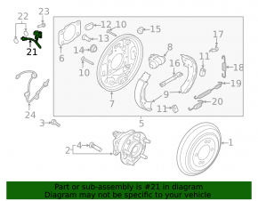 Brake hose rear right Hyundai Elantra AD 17-20 under drum